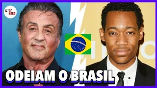 7 ATORES FAMOSOS QUE ODEIAM O BRASIL [upl. by Atinihc]