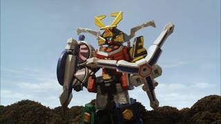 Octo Spear Megazord Debut Fight Power Rangers Samurai  Power Rangers Official [upl. by Fitzgerald4]