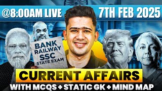 7TH FEBRUARY 2025  DAILY CURRENT AFFAIRS  SSC ALL BANK amp INSURANCE EXAM  KUSH SIR  YES OFFICER [upl. by Dru]