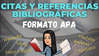 Citas y referencias bibliográficas APA ¿Wikipedia [upl. by Kliment]