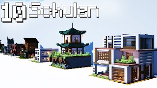 10 Schulen in Minecraft 🔟 Minecraft Schule bauen deutsch [upl. by Lebasiairam714]