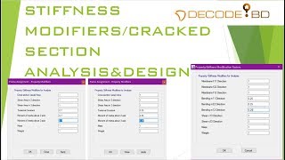 STIFFNESS MODIFIERCRACKED SECTION ANALYSIS EXPLAINED IN ETABS [upl. by Gypsy]