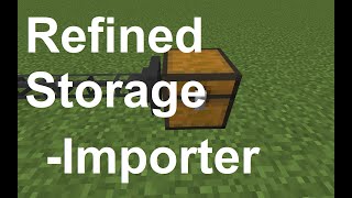 How to use a Refined Storage Importer [upl. by Cochard]