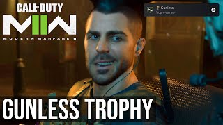 Gunless Trophy  Achievement Finish Alone Without Firing A Gun  Call of Duty Modern Warfare 2 [upl. by Muirhead]