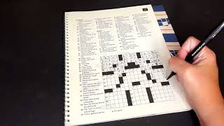 ASMR whisper  NY Times Monday crossword puzzle [upl. by Ahsitul]