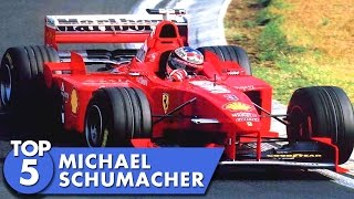 Top 5 Michael Schumacher Moments [upl. by Ddet398]