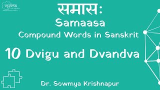 Samaasa10  Dvigu and Dvandva Dr Sowmya Krishnapur [upl. by Leahkim214]