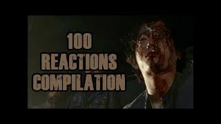 Glenn  Walking Dead S07E01  100 Reactions Compilation [upl. by Lipcombe]