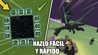 COMO HACER UN PORTAL AL MUNDO DEL END EN MINECRAFT 2021 CUALQUIER VERSION fácil y rápido [upl. by Ehlke]