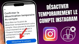 Comment DÉSACTIVER TEMPORAIREMENT son Compte INSTAGRAM 2025 [upl. by Sugden]