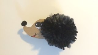 DIY  zelf een egeltje van pompom maken [upl. by Gaylor]