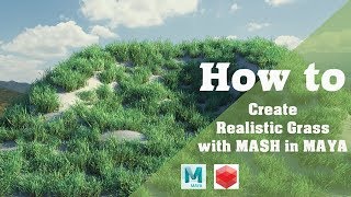 How To Create Realistic Grass With MASH in Maya [upl. by Rhine]