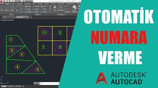 AUTOCAD Otomatik Numaralandırma Komutu TCOUNT ve TCIRCLE  Autocad Automatic Text Numbering [upl. by Skardol]