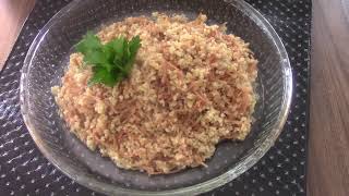 Bulgur Recipe Bulgur Pilaf With Vermicelli  Bulgur Recipe Spicy And With Chicken Stock [upl. by Mortie]