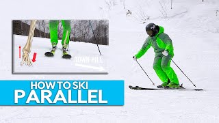 HOW TO SKI PARALLEL  simple steps [upl. by Ellehcsar]