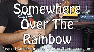 Somewhere Over The Rainbow  Easy Beginner Ukulele Tutorial  Iz [upl. by Gilbertina]