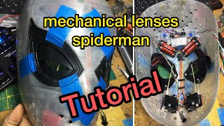 DIY mechanical lens spiderman mask tutorial [upl. by Htrowslle]