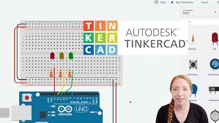 LEDs amp Breadboards With Arduino in Tinkercad [upl. by Elwee940]