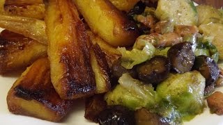 Honey Roasted ParsnipsSautéed SproutsBacon And ChestnutsTheScottReaProject [upl. by Jourdan]