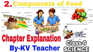 PART1 Components Of Food  Class6 SCIENCE NCERT Chapter 2  Explanation by KV teacher [upl. by Mears]