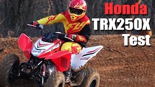 2016 Honda TRX250X Test [upl. by Leeke]