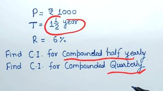 Comparing Quantities class 8  Tricks for CI  Compounded half yearly  Compounded quarterly  ncert [upl. by Kutzenco]