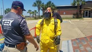 Hazmat operation training decon [upl. by Aihseken]