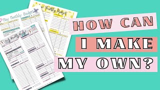 How To Make A BUDGET PRINTABLE in google sheets  Naturally Lizzie [upl. by Rayford]