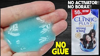 DIY CLINIC PLUS SHAMPOO SLIME Testing No Glue 2 Ingredient Clinic Plus Shampoo Slime No Glue Borax [upl. by Lumpkin298]