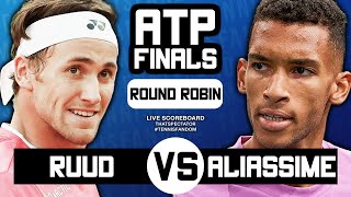 RUUD vs AUGER  ALIASSIME  ATP FINALS 2022  LIVESTREAMING SCOREBOARD [upl. by Styles772]