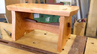 Japanese Joinery  Build a Step Stool [upl. by Vergil]