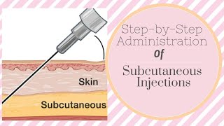 How to Inject a Subcutaneous Injection  Subcutaneous Injection Technique  Insulin Injection [upl. by Sivie]