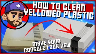 How to clean yellowed plastic on old video game consoles  NES Restoration [upl. by Amlev559]