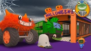 Big Spooky Trucks at Geckos Garage  Halloween Special [upl. by Refanej75]