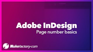 How to setup page numbering in Adobe InDesign [upl. by Burwell]