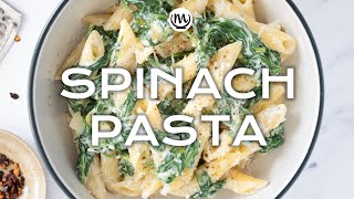 15Minute Spinach Pasta [upl. by Anauqes]