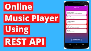 Online Music Player Using REST API  Firebase Android Studio [upl. by Whitcomb]