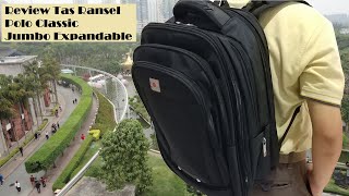 Review Tas Ransel Polo Classic Jumbo Expandable [upl. by Nrobyalc]