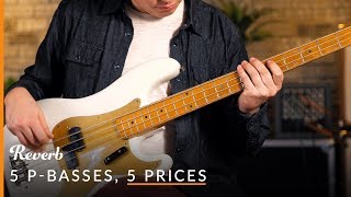 5 Precision Basses 5 Prices Whats the Difference  Reverb [upl. by Pacian]