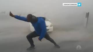 Storm Chaser Battles Hurricane Irma’s Powerful Winds  NBC News [upl. by Cosetta481]