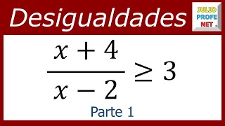 DESIGUALDADES RACIONALES  Ejercicio 1 Parte 1 [upl. by Rory]