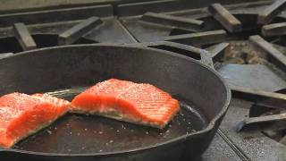 Alaska Copper River Sockeye Salmon Cooking Demonstration  Market District [upl. by Neelra]