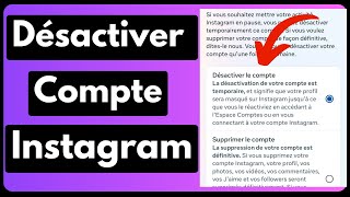 Comment Desactiver Un Compte Instagram Sur Iphone FACILE [upl. by Shapiro]