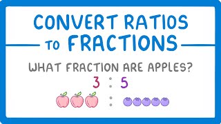 GCSE Maths  How to Convert Ratios into Fractions 83 [upl. by Nannarb222]