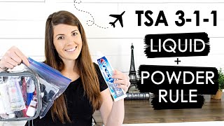 TSA 311 LIQUID amp POWDER RULE FOR CARRY ON BAG  Everything you need to know from a Travel Agent [upl. by Ylrehc]