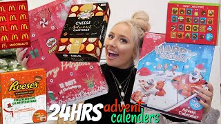 I ONLY ate ADVENT CALENDARS for 24hours [upl. by Gnahk]