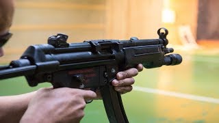 US Army Soldiers Fire MP5 Submachine Gun [upl. by Nollek]