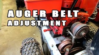 HOW TO ADJUST A SNOWBLOWER AUGER BELT TO THROW SNOW FARTHER [upl. by Eelanaj]