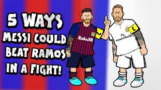 🥊MESSI vs RAMOS the fight🥊 El Clasico 2019 01 Highlights [upl. by Lemkul]