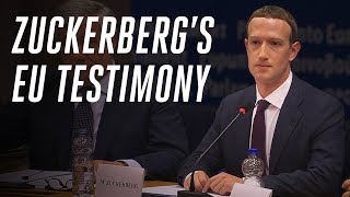 Zuckerbergs EU testimony what he didnt answer [upl. by Eissoj382]